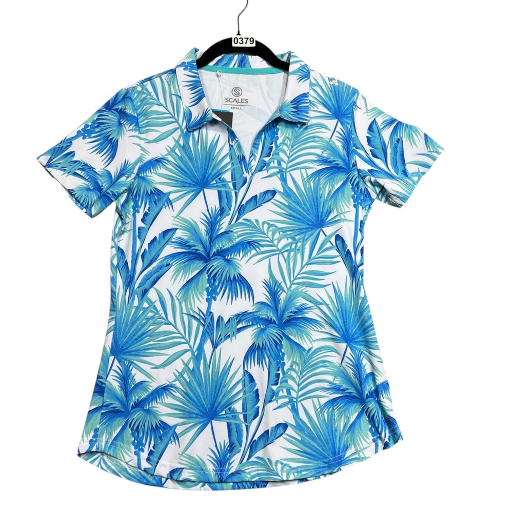 Scales Women's Palm City Polo Size S Golf Performance Vacation Beach Outdoor NEW